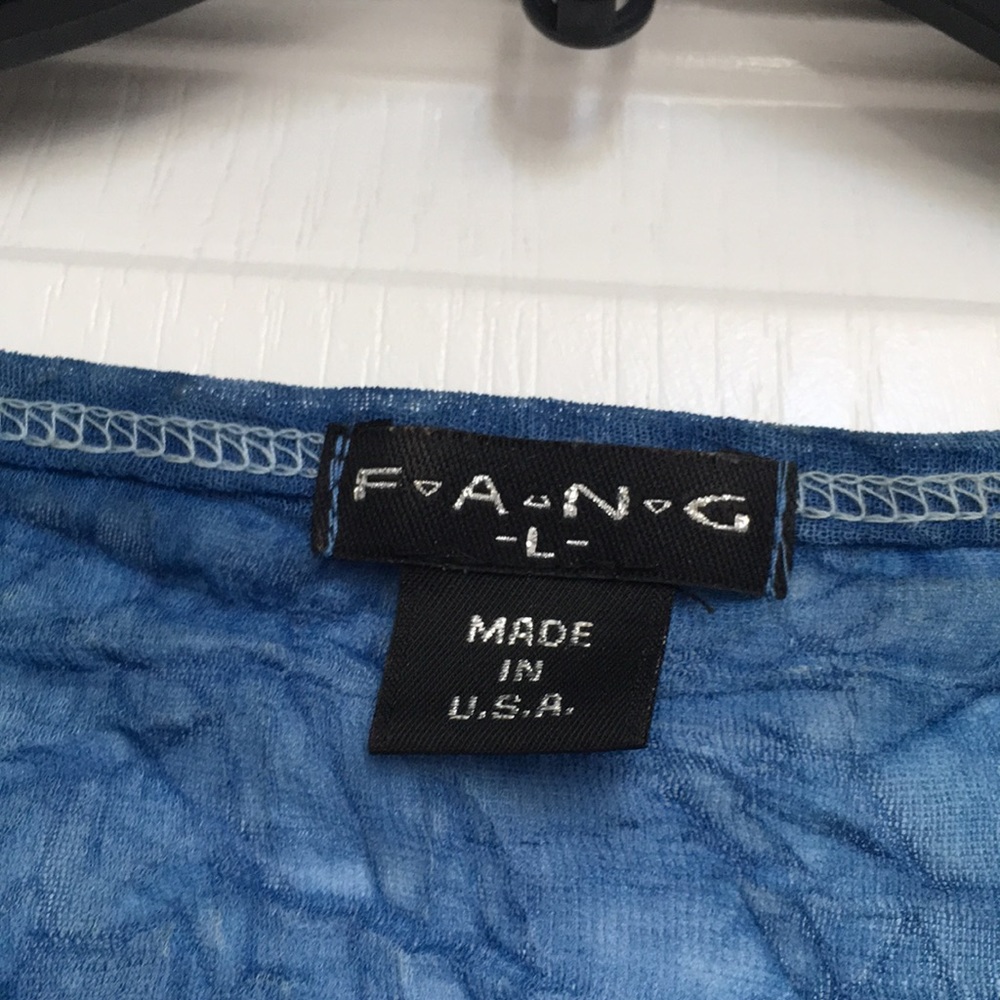 FANG 100% Polyester Blue long Sleeve Sequined Top - Picture 2 of 6